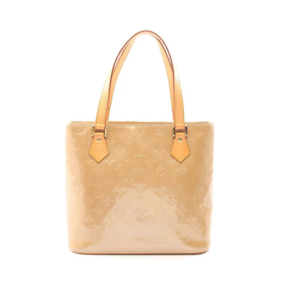 Louis Vuitton Houston Handbag Leather Vernis Beige Cream